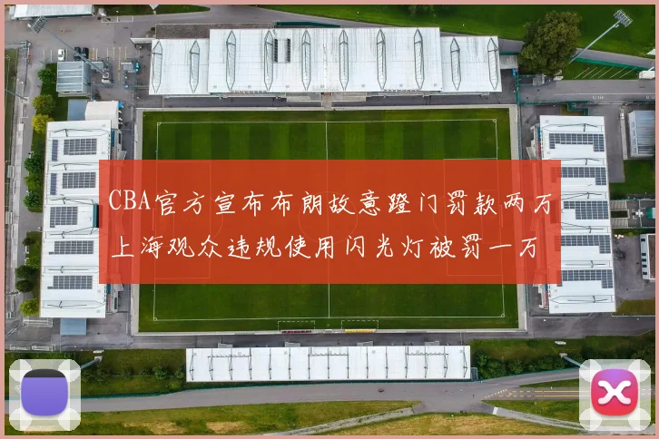CBA官方宣布布朗故意蹬门罚款两万上海观众违规使用闪光灯被罚一万